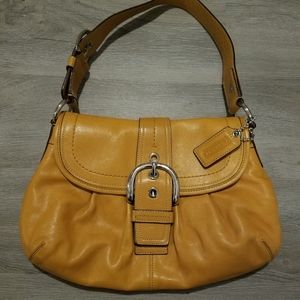 Real coach soho shoulder tan bag purse